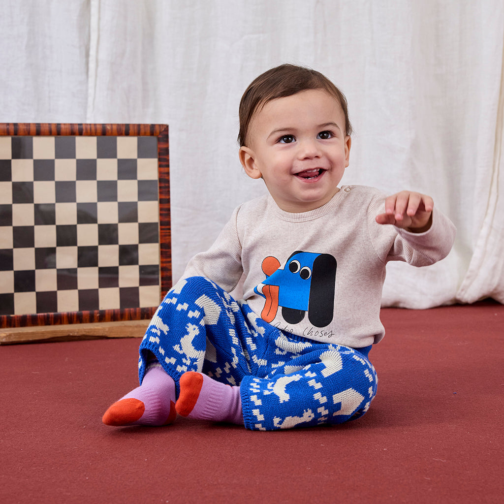 Bobo Choses Baby Farm Jaquard Pants Blue