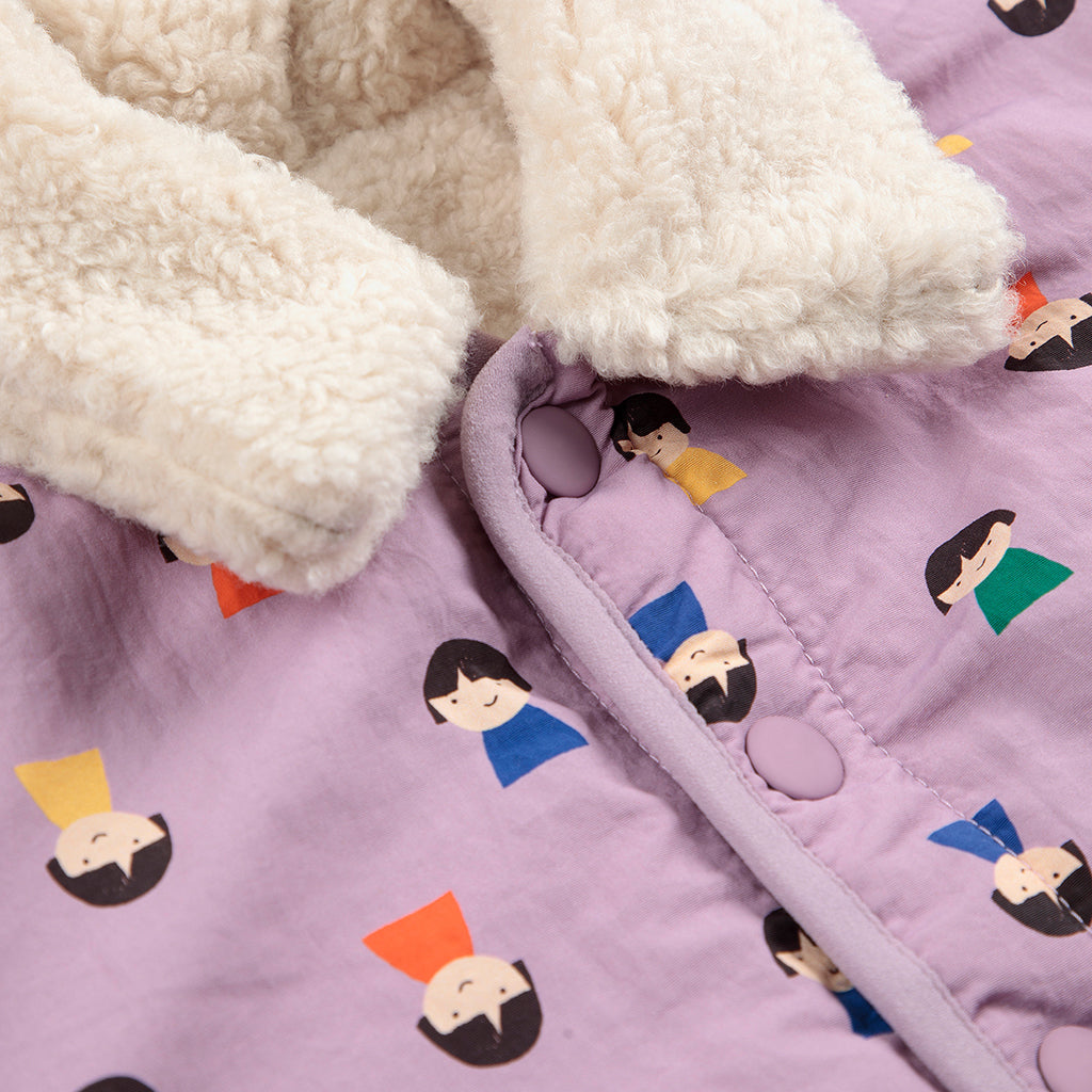 Bobo Choses Baby Game Pawns All Over Reversible Teddy Jacket Lavender Purple