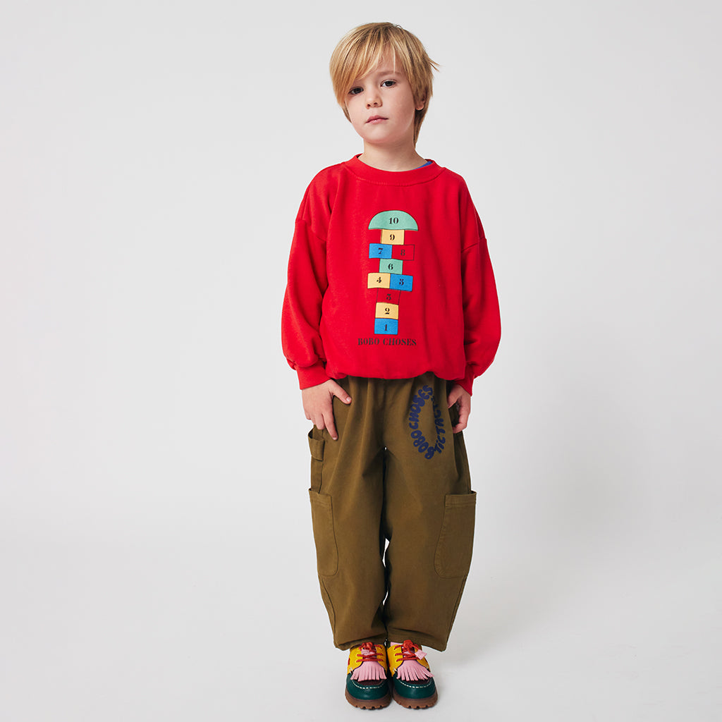 Bobo Choses Child Hopscotch Sweatshirt Red