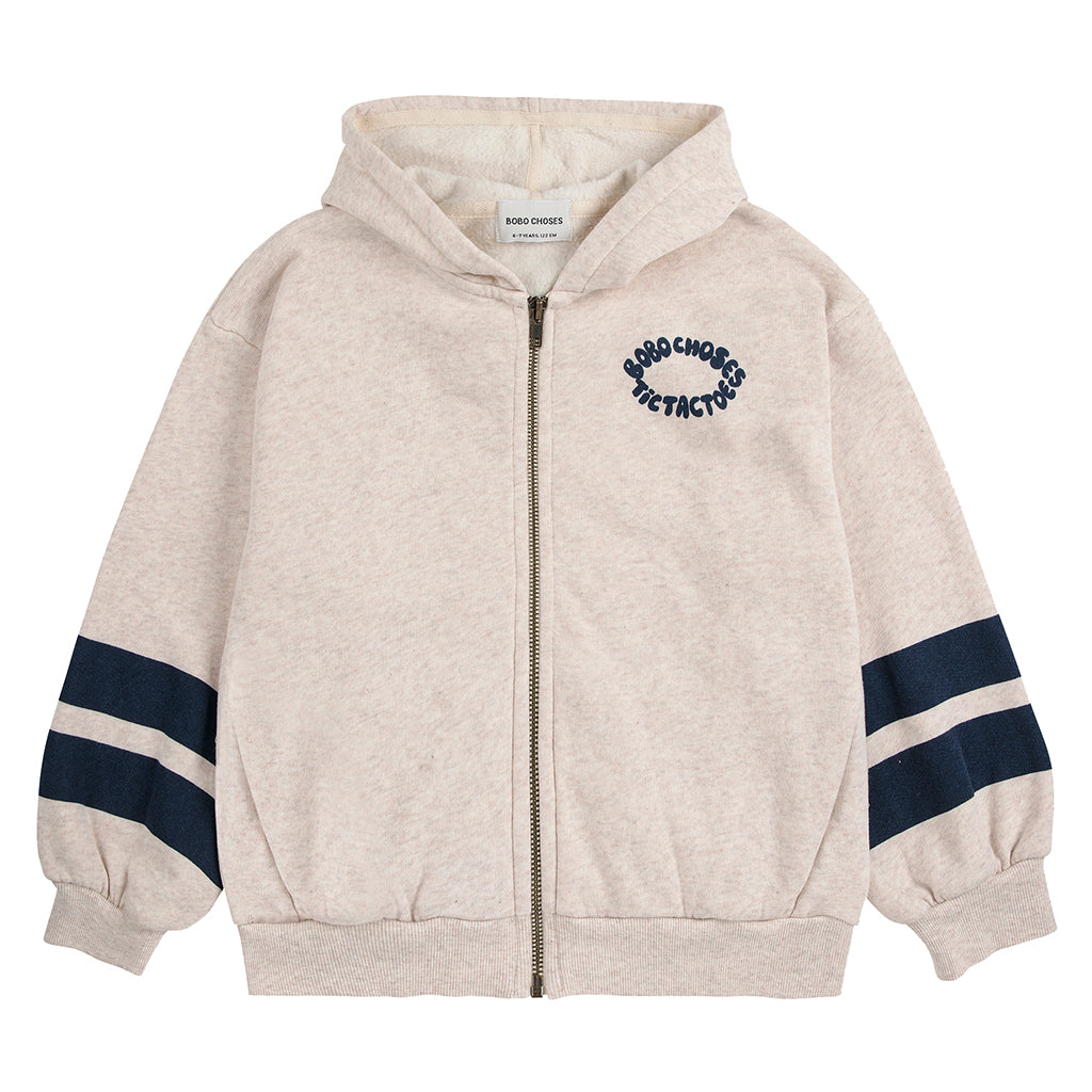 Bobo Choses Child Chess Tic Tac Toe Hooded Sweatshirt Cream