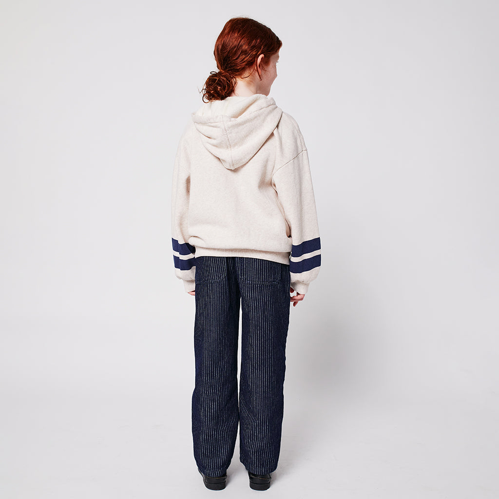 Bobo Choses Child Chess Tic Tac Toe Hooded Sweatshirt Cream