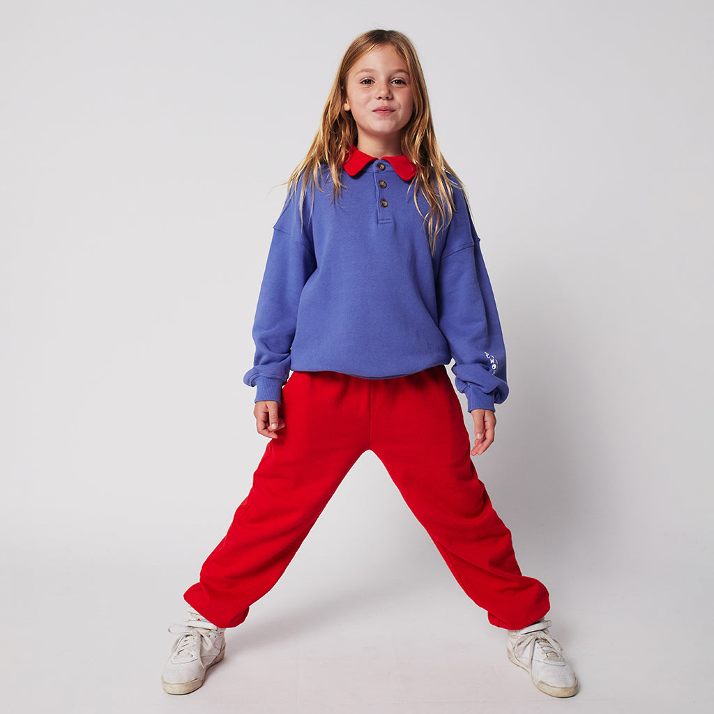 Bobo Choses Child Curved Logo Sweatpants Red