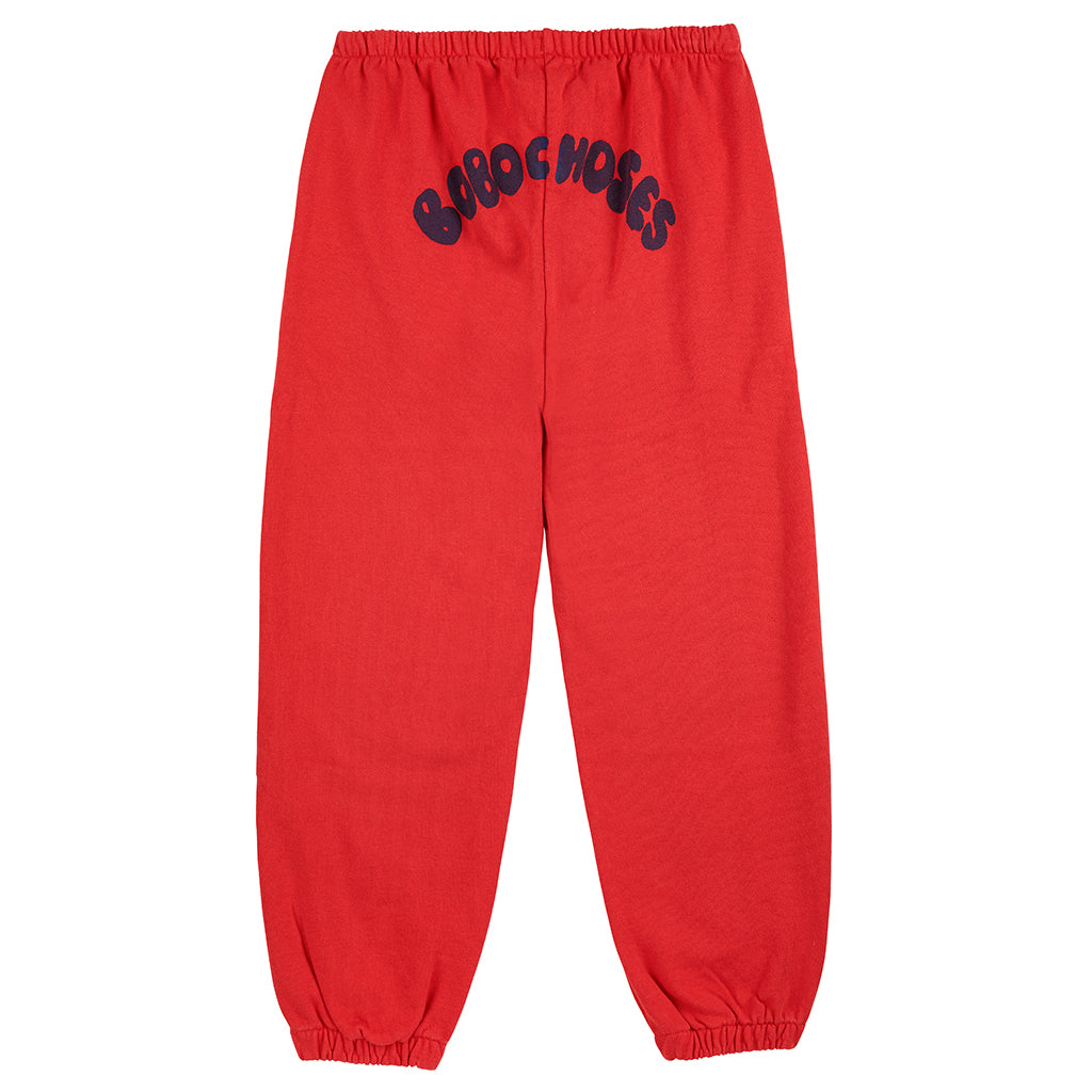 Bobo Choses Child Curved Logo Sweatpants Red