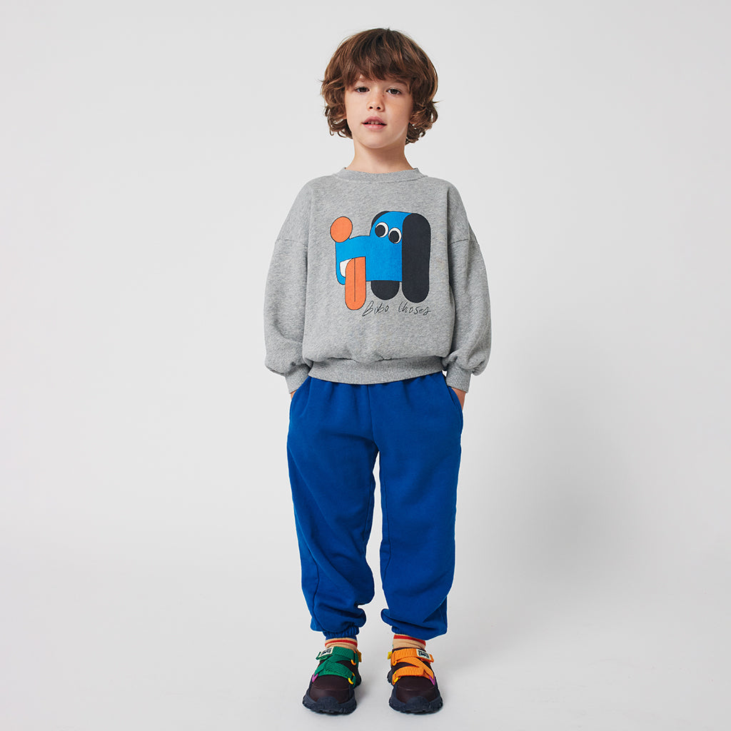 Bobo Choses Child Curved Logo Sweatpants Blue
