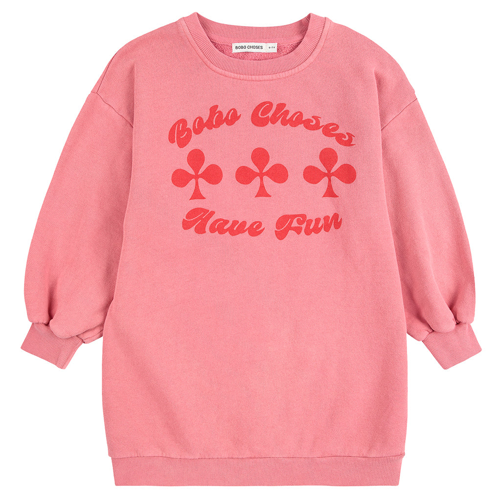 Bobo Choses Child Have Fun Sweatshirt Dress Pink