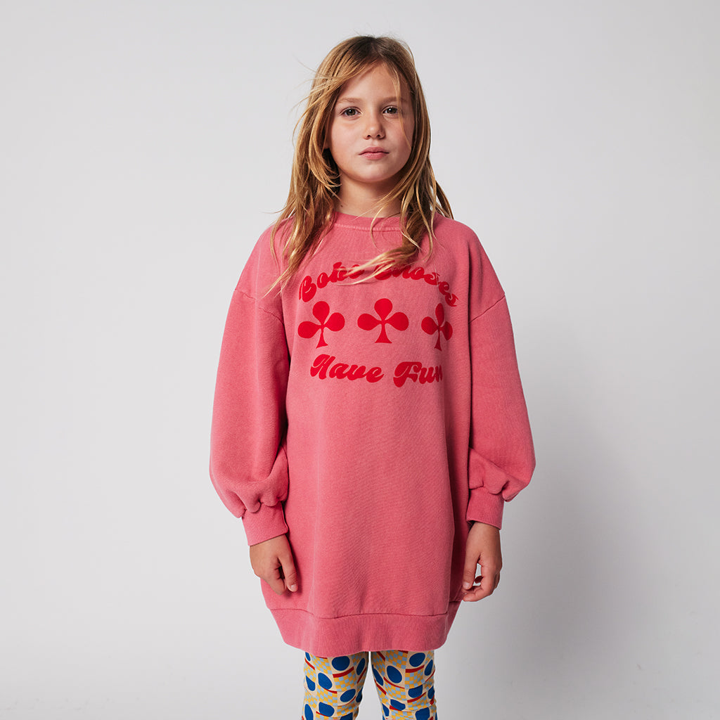 Bobo Choses Child Have Fun Sweatshirt Dress Pink