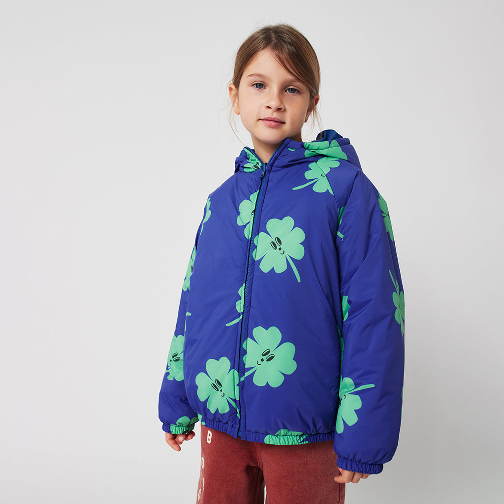Bobo Choses Child Lucky Clover All Over Reversible Jacket Purple