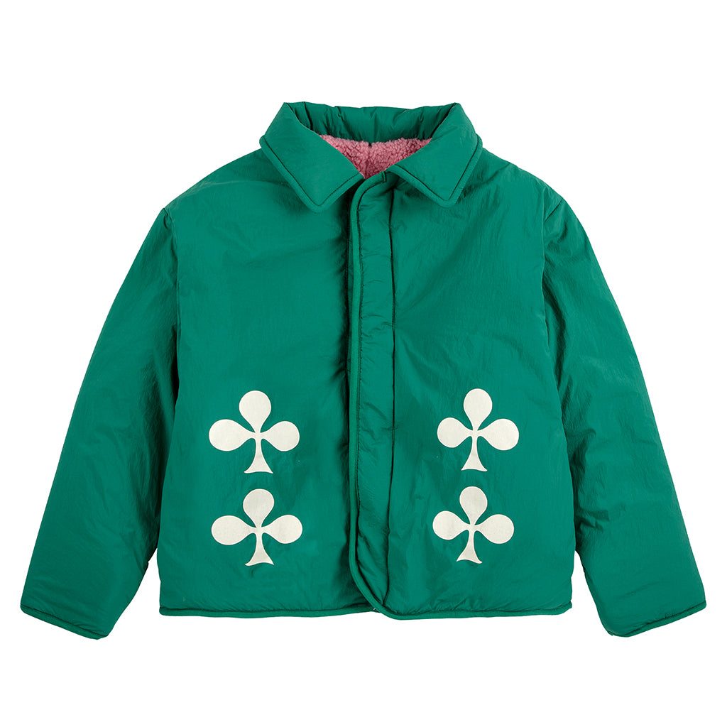 Bobo Choses Child Clover Reversible Teddy Jacket Green