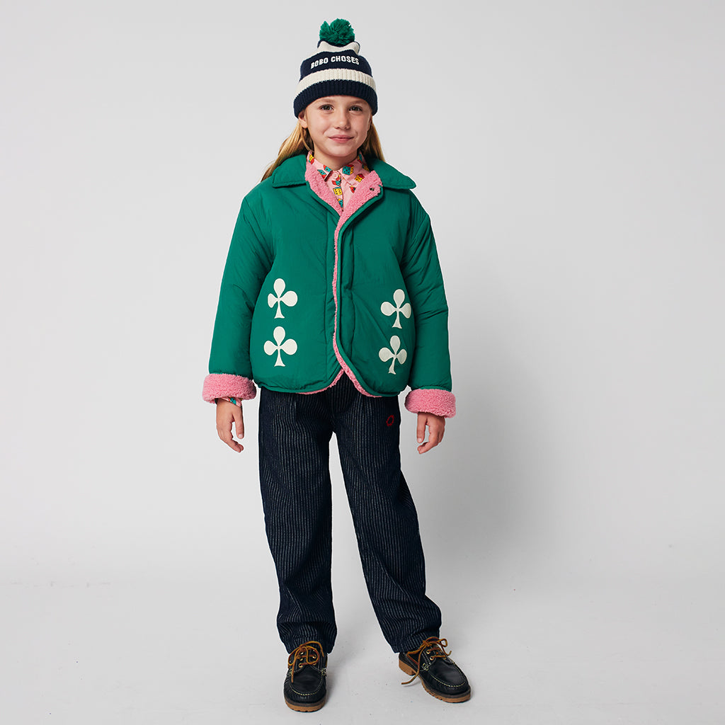 Bobo Choses Child Clover Reversible Teddy Jacket Green