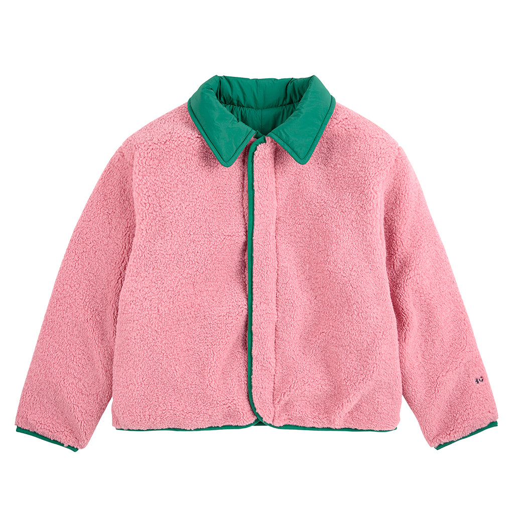 Bobo Choses Child Clover Reversible Teddy Jacket Green