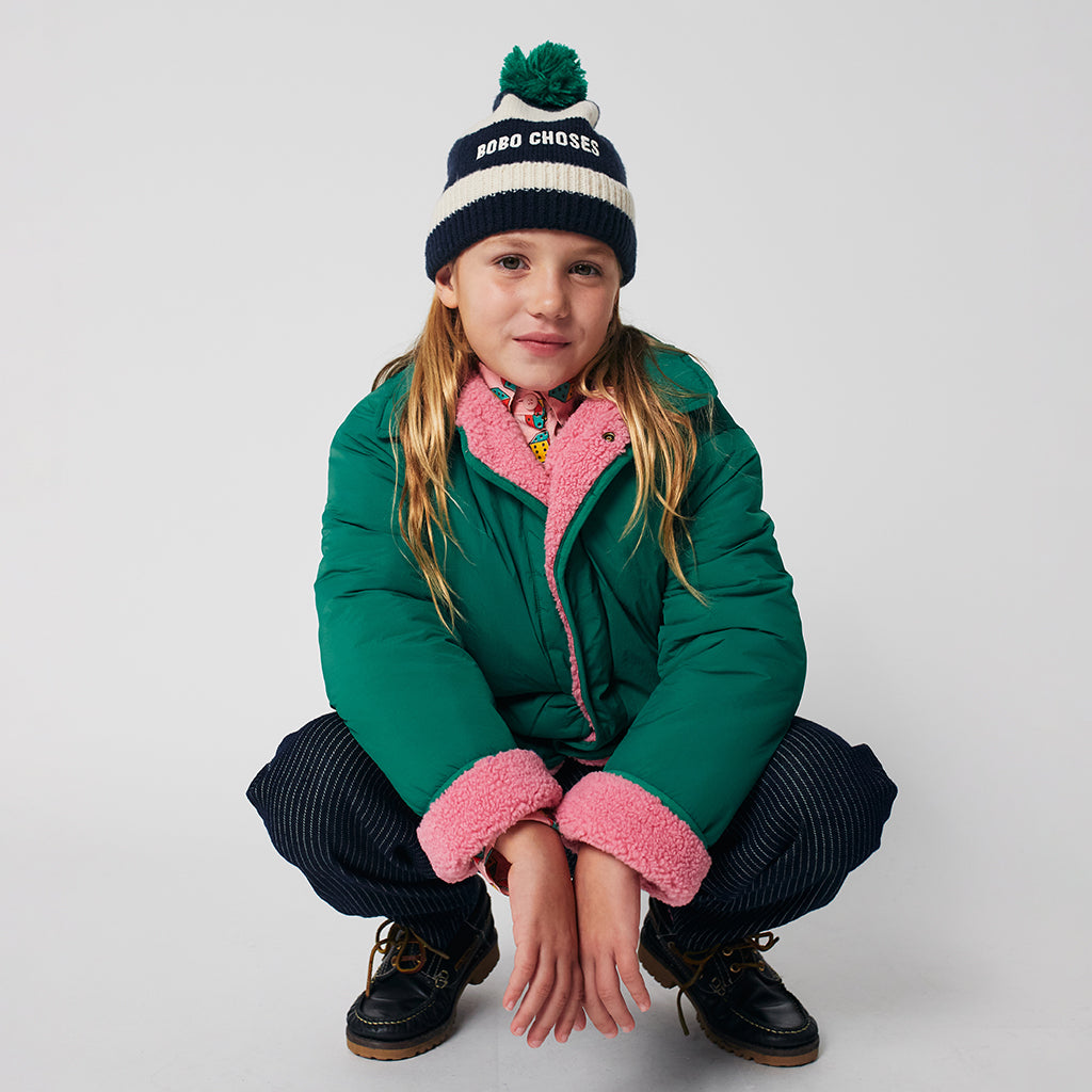 Bobo Choses Child Clover Reversible Teddy Jacket Green