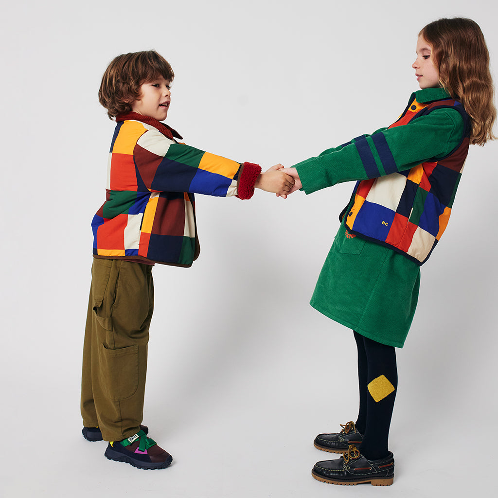 Bobo Choses Child Tiles All Over Reversible Teddy Jacket Multicolour