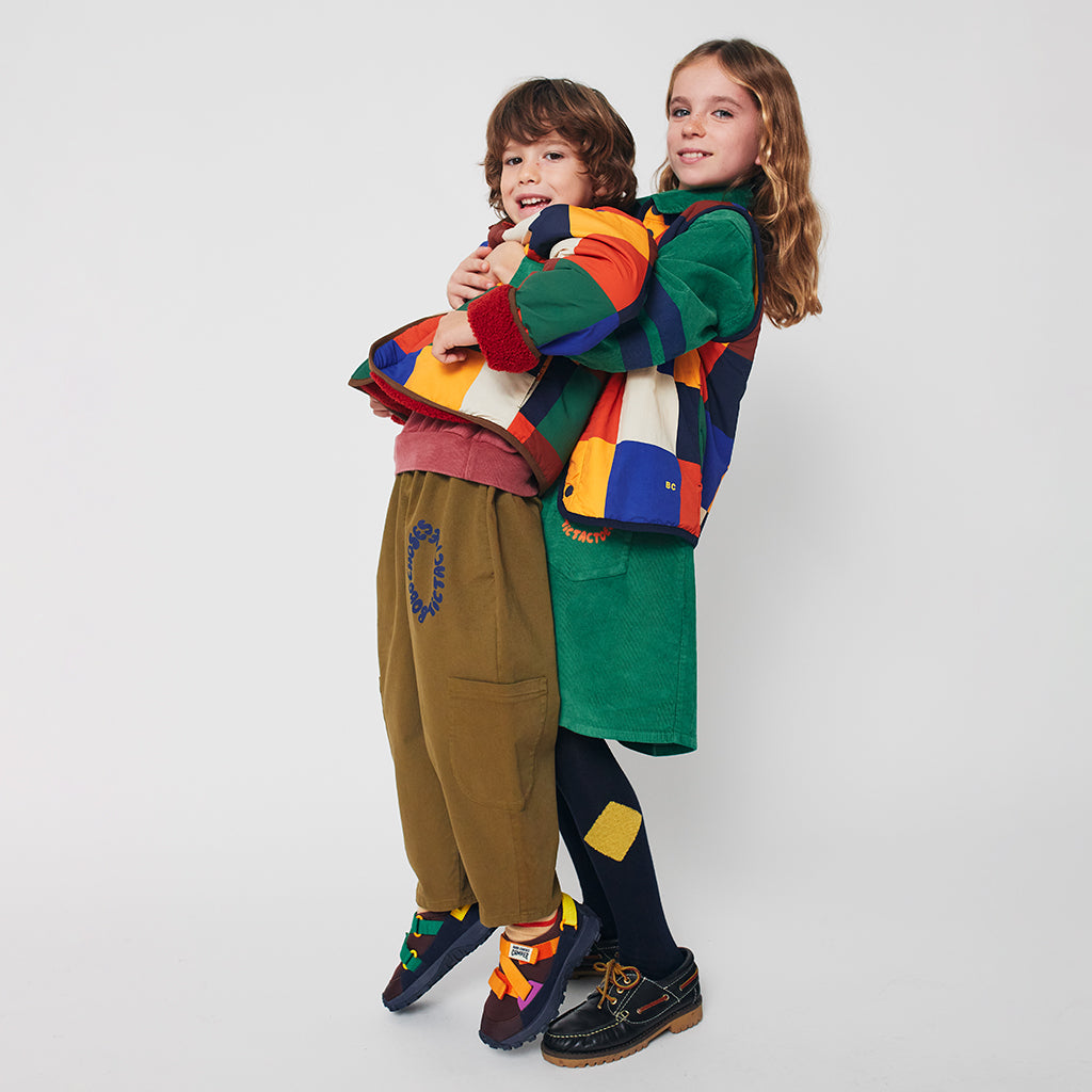 Bobo Choses Child Tiles All Over Reversible Teddy Jacket Multicolour