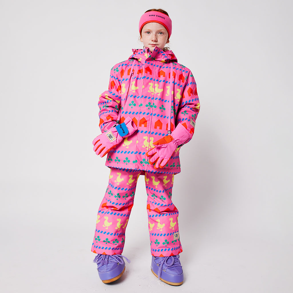 Bobo Choses Child Farm All Over Ski Jacket Fuchsia Pink