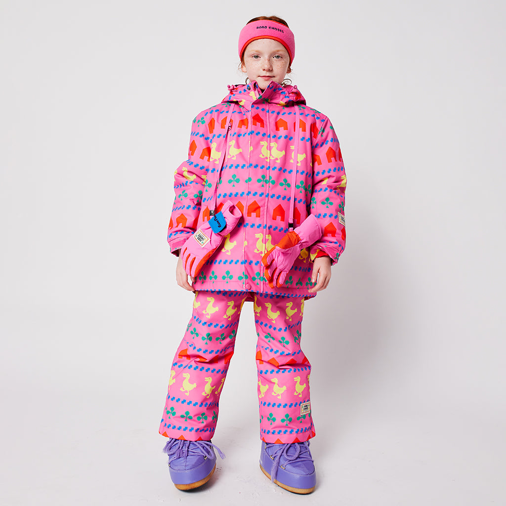 Bobo Choses Child Farm All Over Ski Jacket Fuchsia Pink