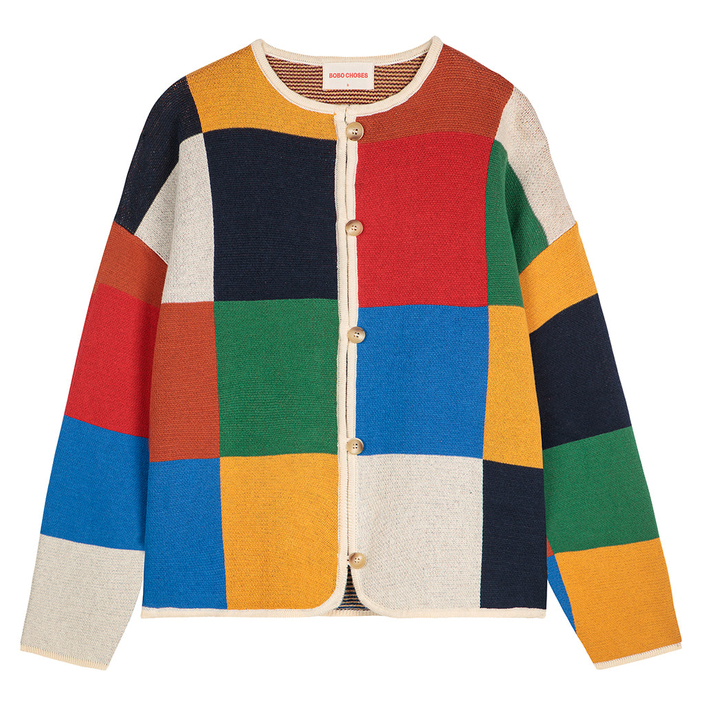 Bobo Choses Woman Buttoned Cardigan Multicolour Check