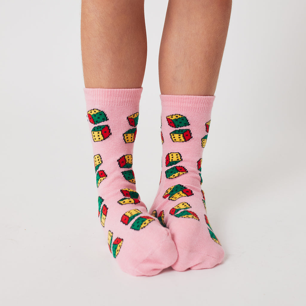 Bobo Choses Child Dice All Over Short Socks Pink