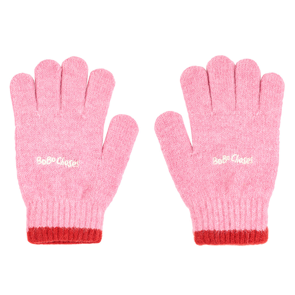 Bobo Choses Child Knit Gloves Pink