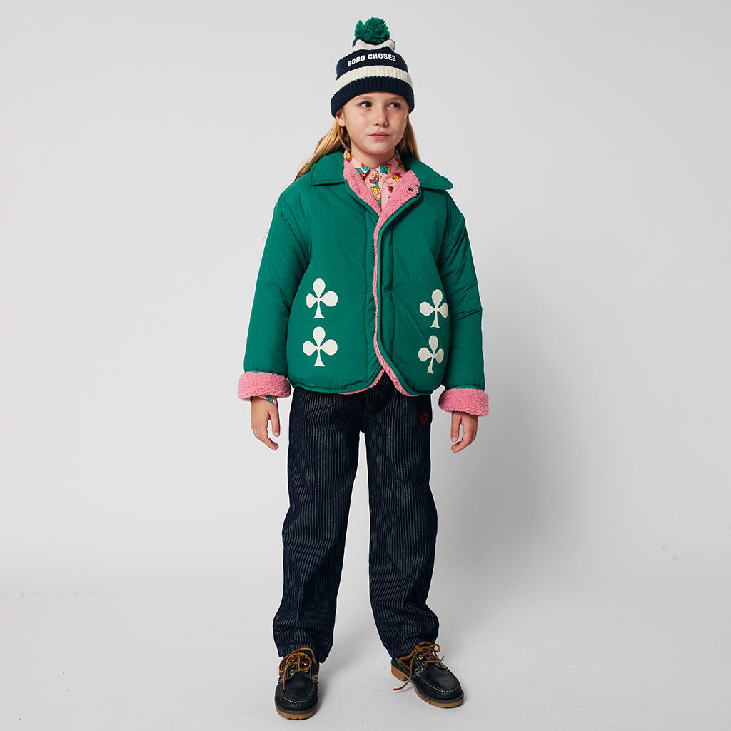 Bobo Choses Child Striped Beanie Midnight Blue