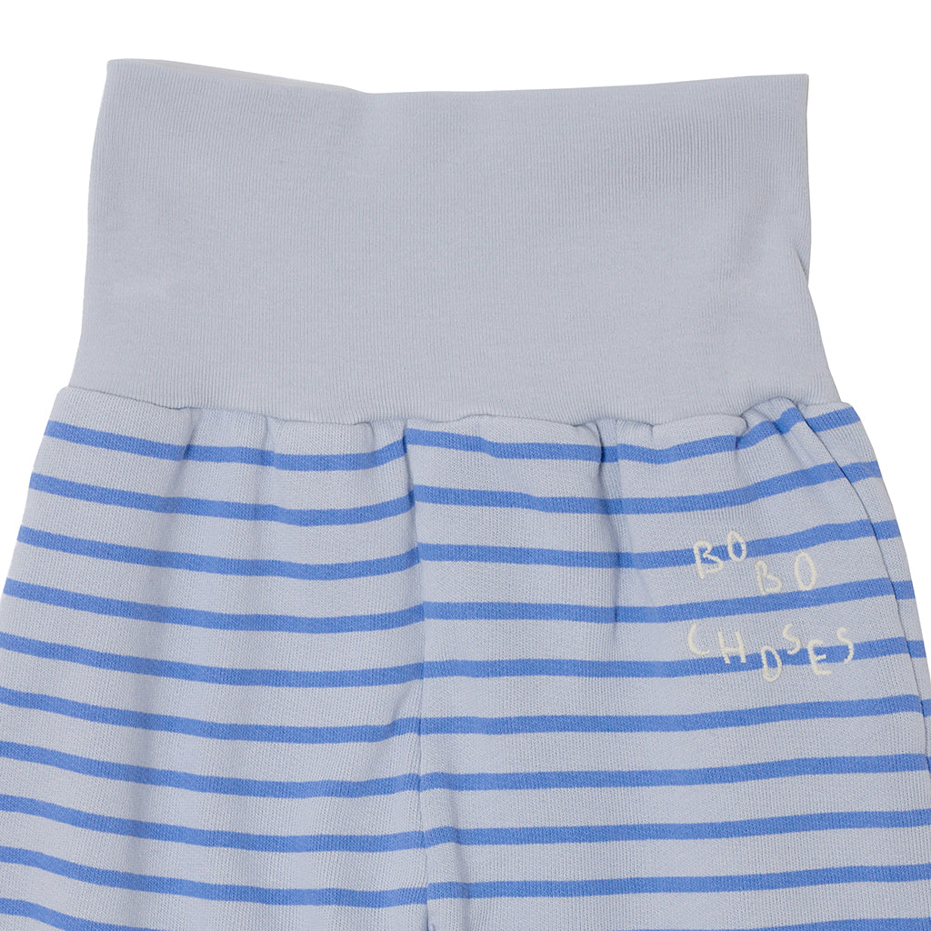 Bobo Choses Baby Sweatpants Light Heather Grey With Blue Stripes