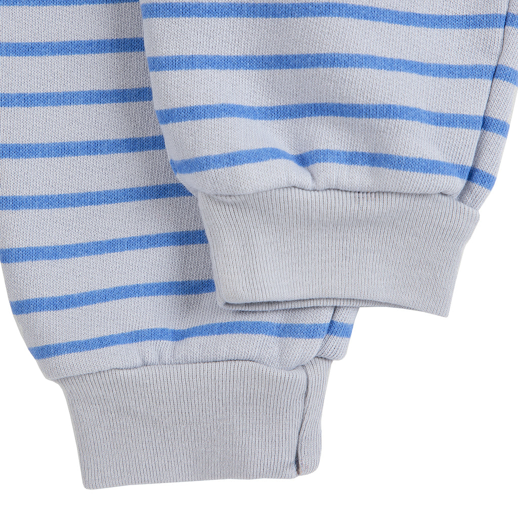 Bobo Choses Baby Sweatpants Light Heather Grey With Blue Stripes