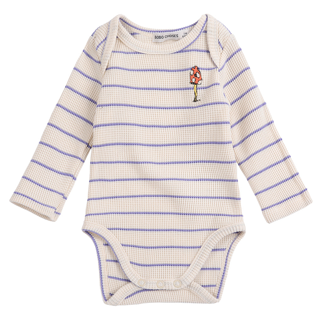 Bobo Choses Baby Two Piece Gift Set Mush Monster White With Purple Stripes