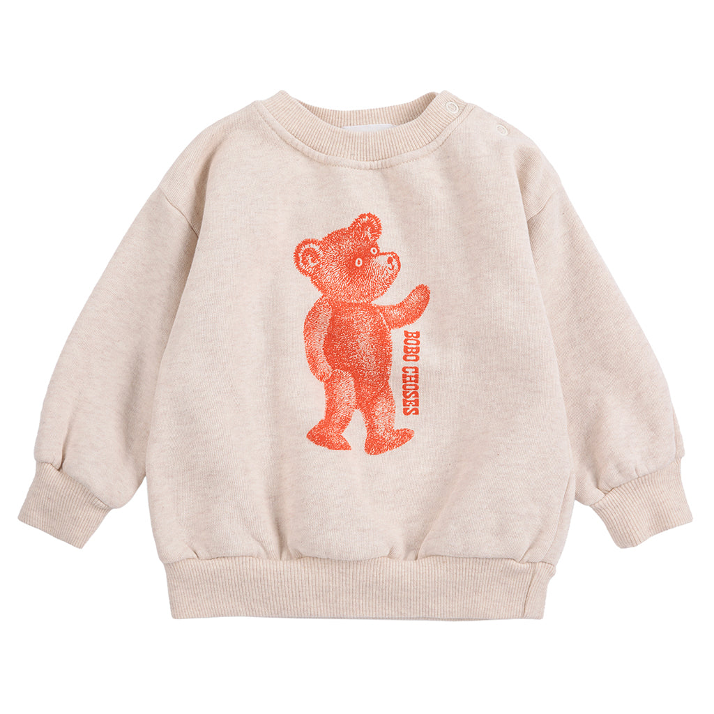 Bobo Choses Baby Sweatshirt Softpaw Monster Print Cream