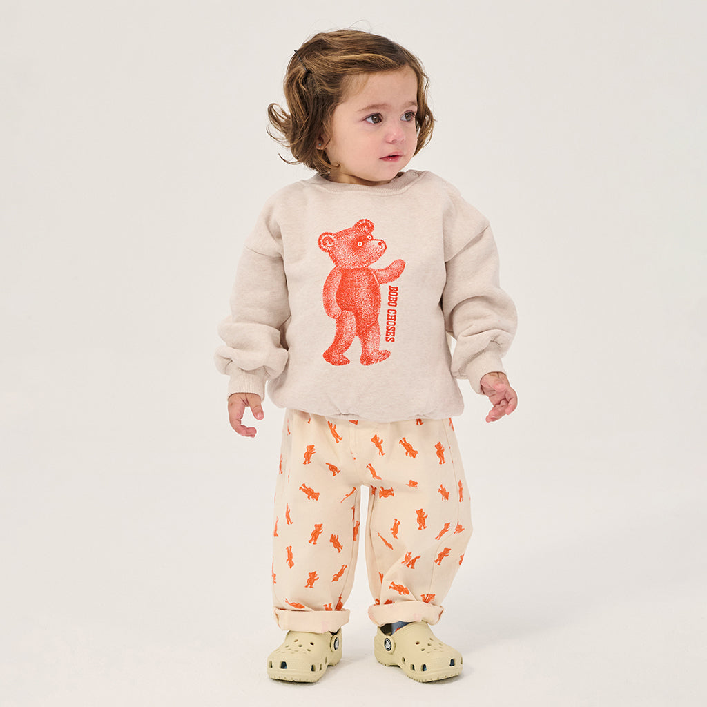 Bobo Choses Baby Sweatshirt Softpaw Monster Print Cream