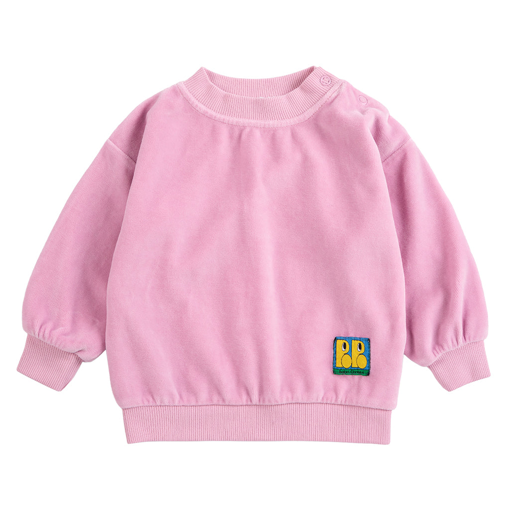 Bobo Choses Baby Velvet Sweatshirt With Booo Bo Choses Tag Pink
