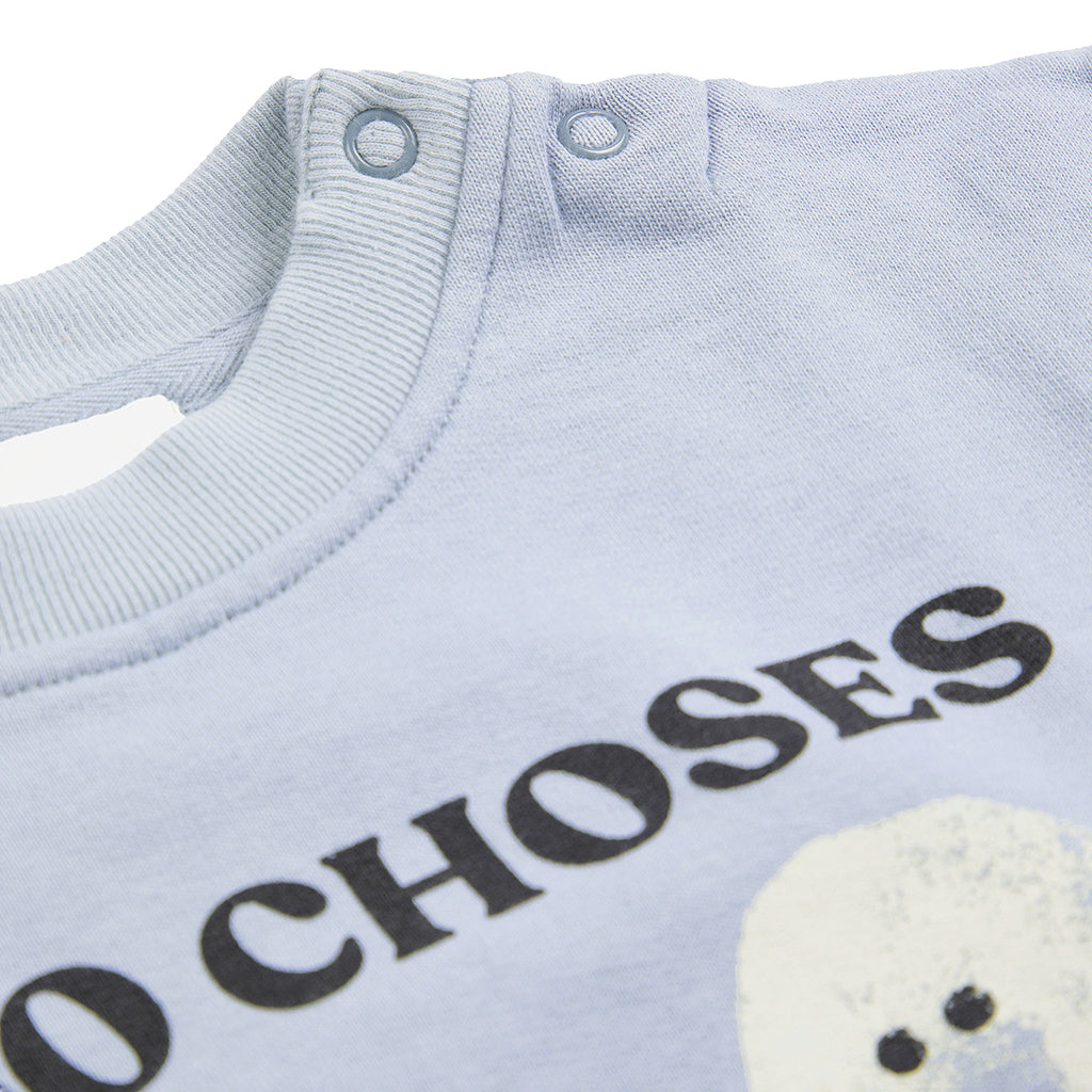 Bobo Choses Baby Sweatshirt Booty Ghosts Print Light Blue
