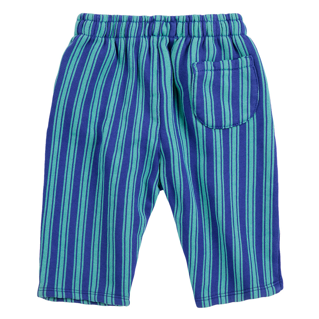 Bobo Choses Baby Sweatpants With Booo Bo Choses Tag Blue Stripes