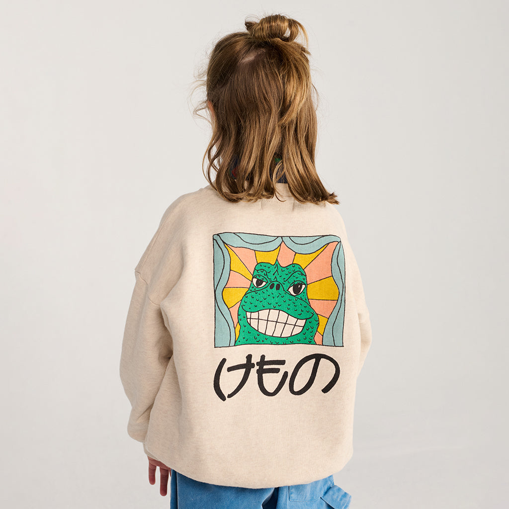Bobo Choses Child Sweatshirt Beast Print Beige