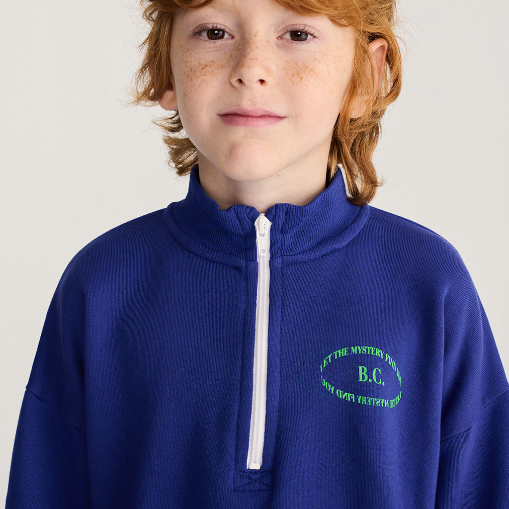 Bobo Choses Child Half Zipped Sweatshirt Navy Blue