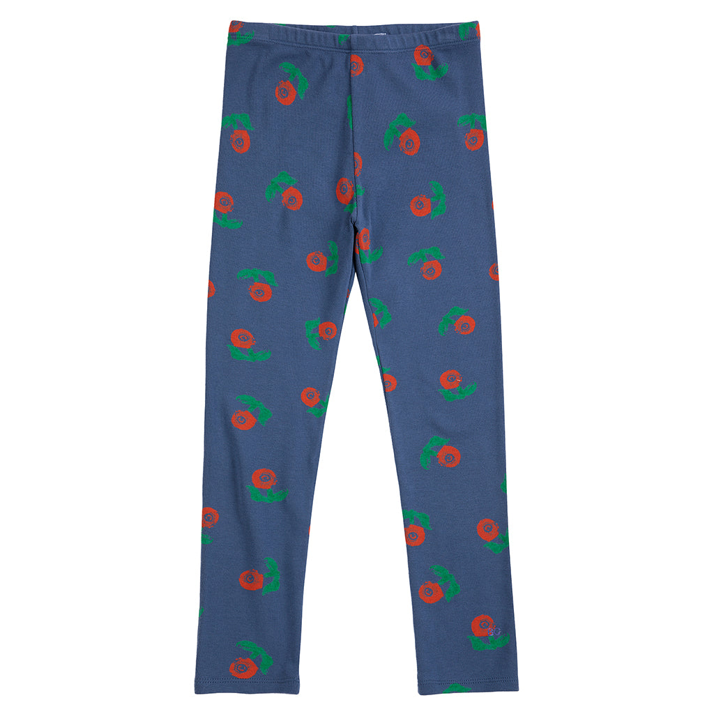 Bobo Choses Child Leggings All Over Stamp Bloom Print Navy Blue