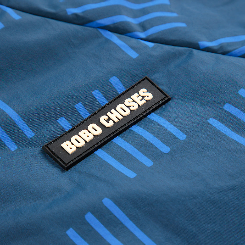Bobo Choses Child Reversible Jacket All Over Almost Moiré Print Navy Blue