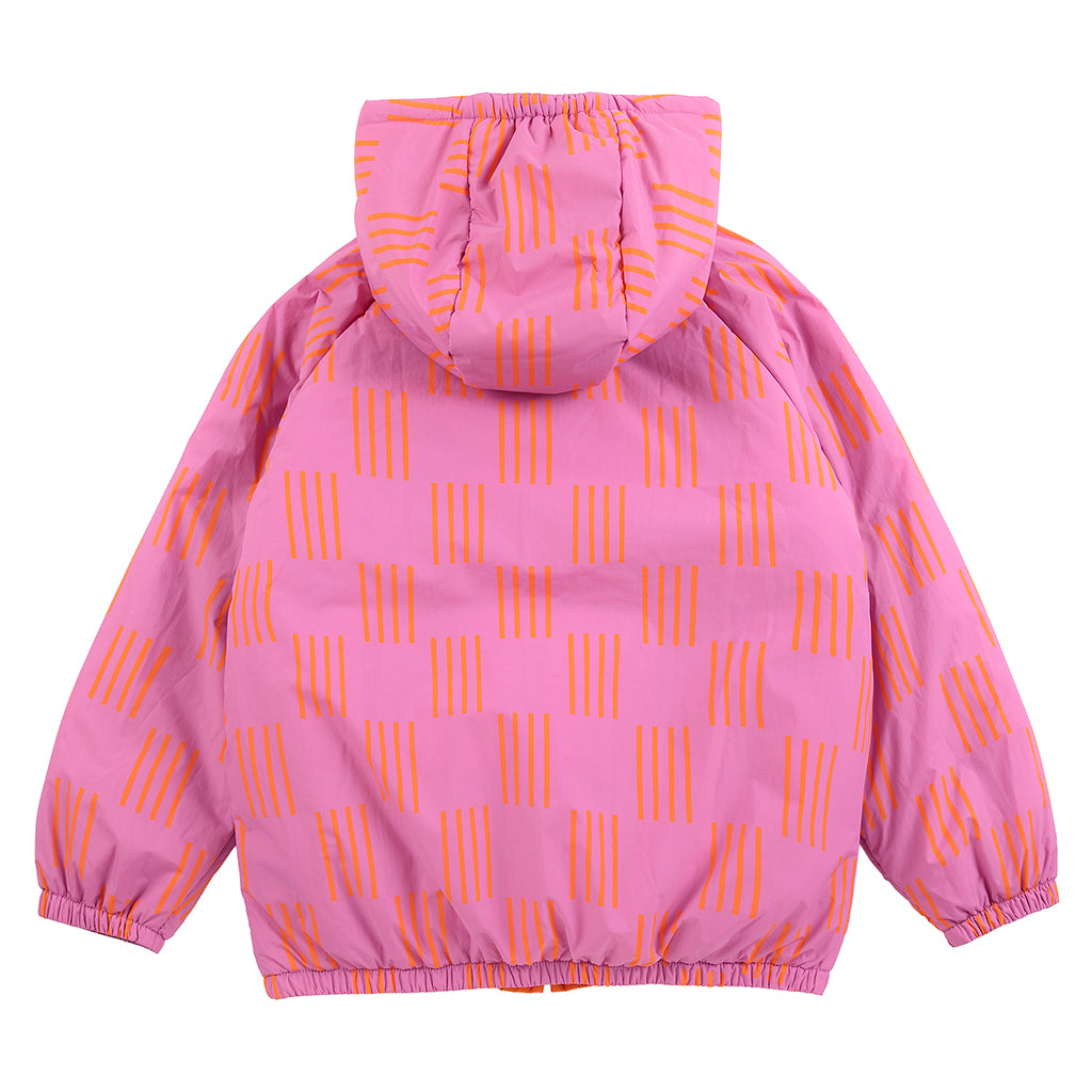 Bobo Choses Child Reversible Jacket All Over Almost Moiré Print Fuchsia Pink