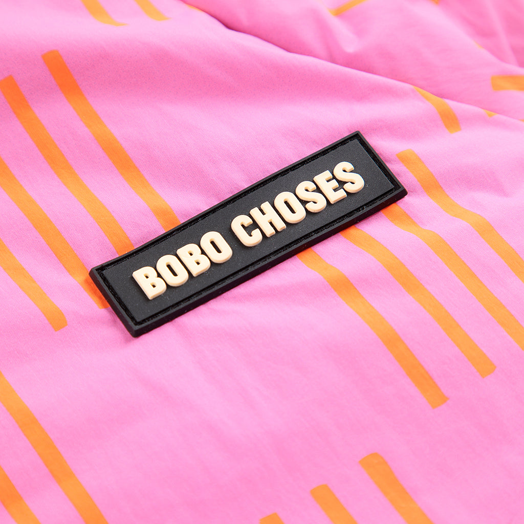 Bobo Choses Child Reversible Jacket All Over Almost Moiré Print Fuchsia Pink