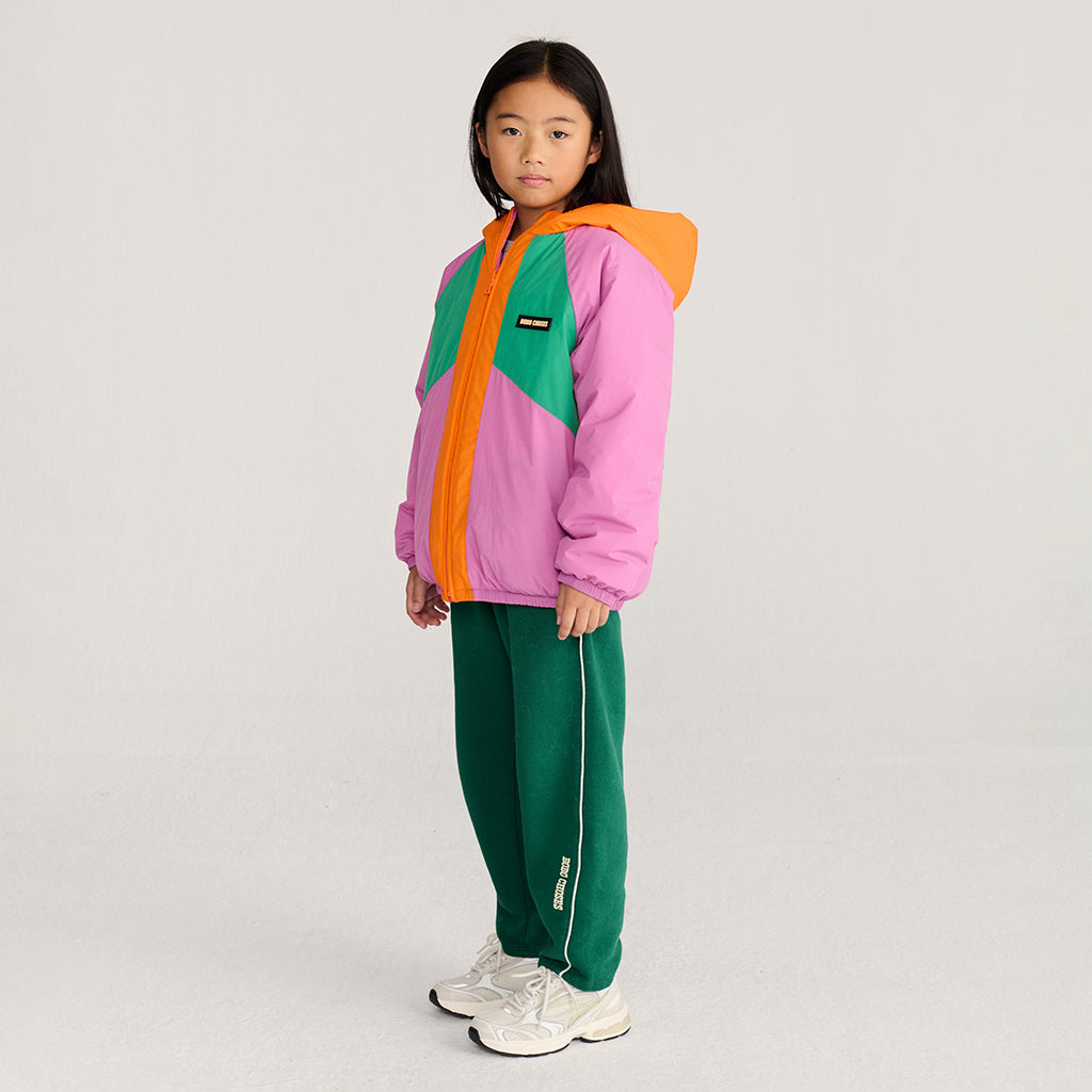 Bobo Choses Child Reversible Jacket All Over Almost Moiré Print Fuchsia Pink