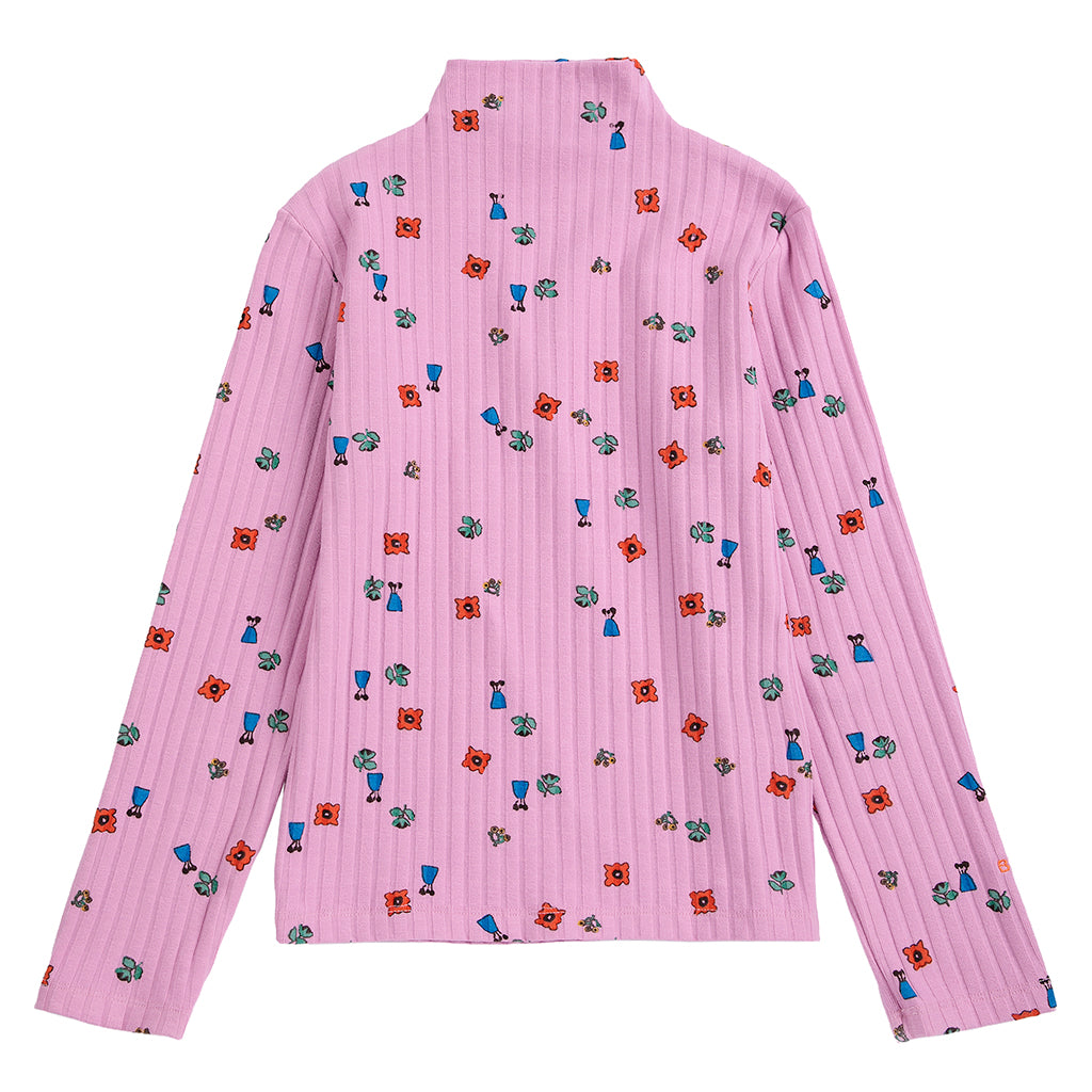 Bobo Choses Child Turtleneck T-shirt All Over Blossom Print Pink