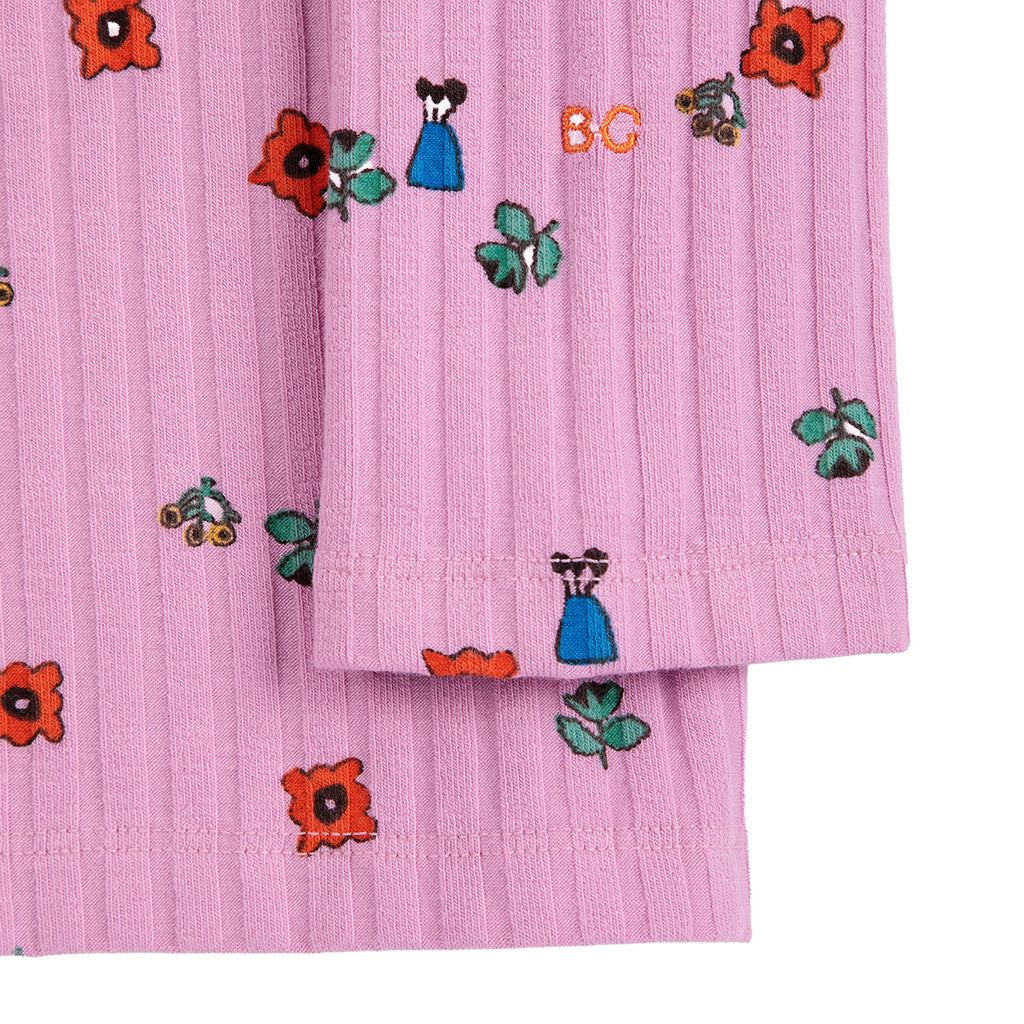 Bobo Choses Child Turtleneck T-shirt All Over Blossom Print Pink