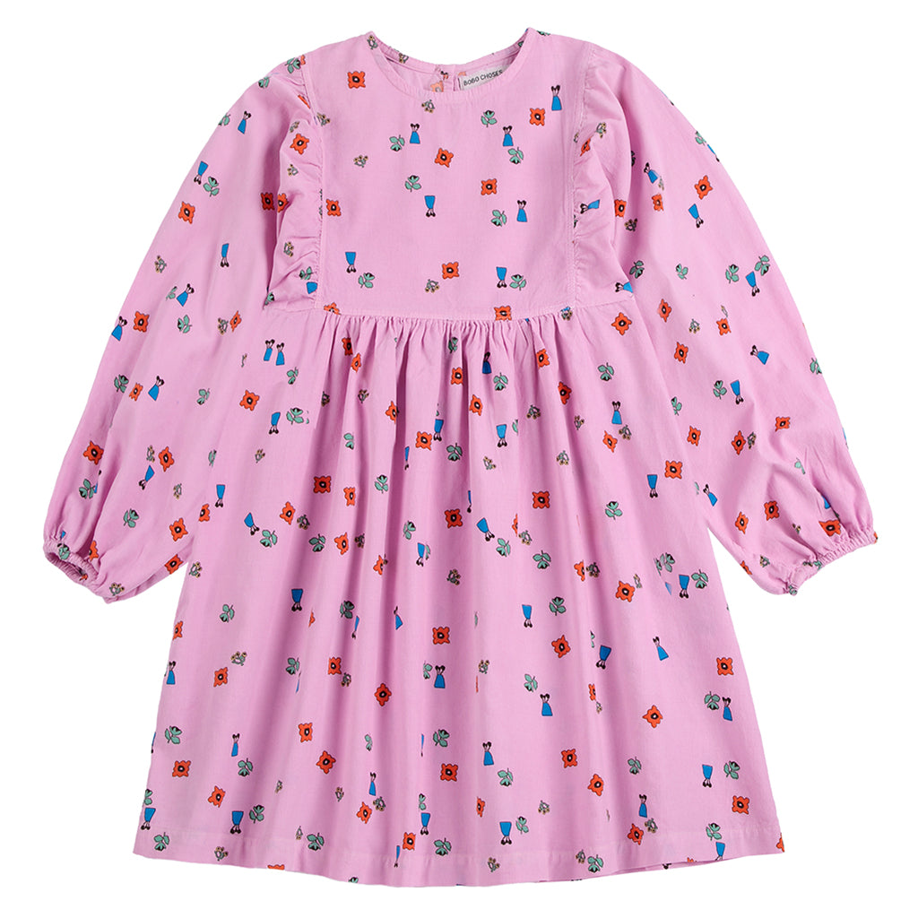 Bobo Choses Child Dress All Over Blossom Print Pink
