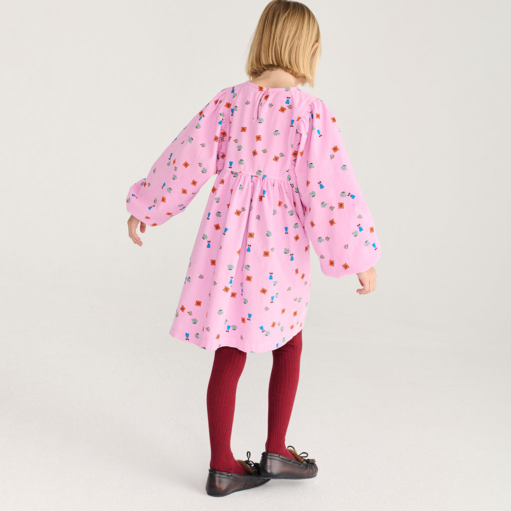 Bobo Choses Child Dress All Over Blossom Print Pink