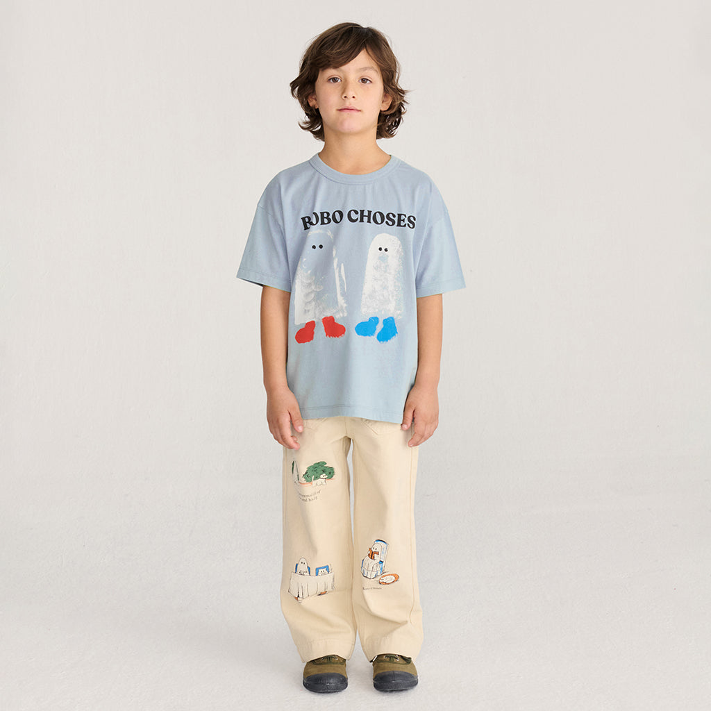 Bobo Choses Child T-shirt Booty Ghosts Print Light Blue