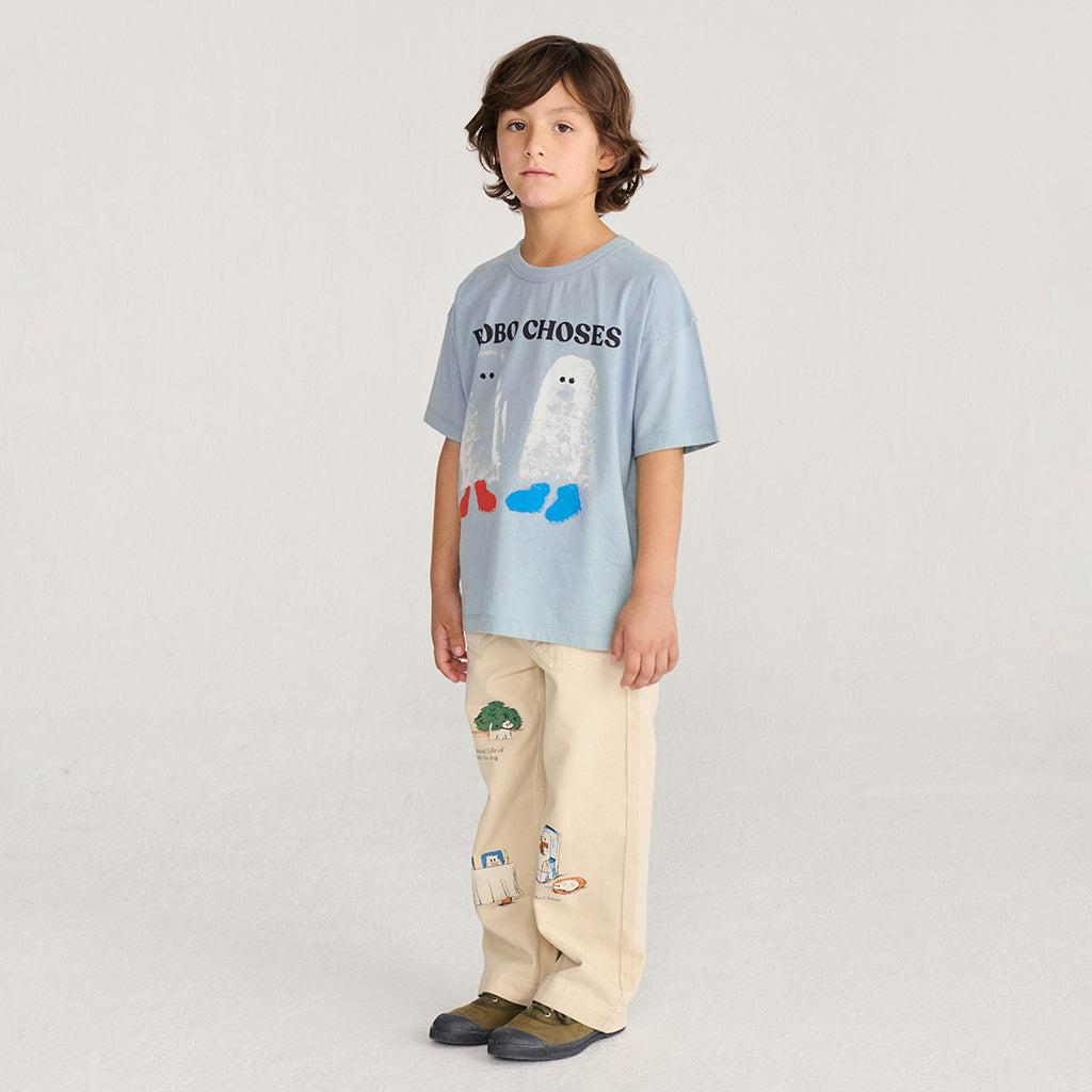Bobo Choses Child T-shirt Booty Ghosts Print Light Blue