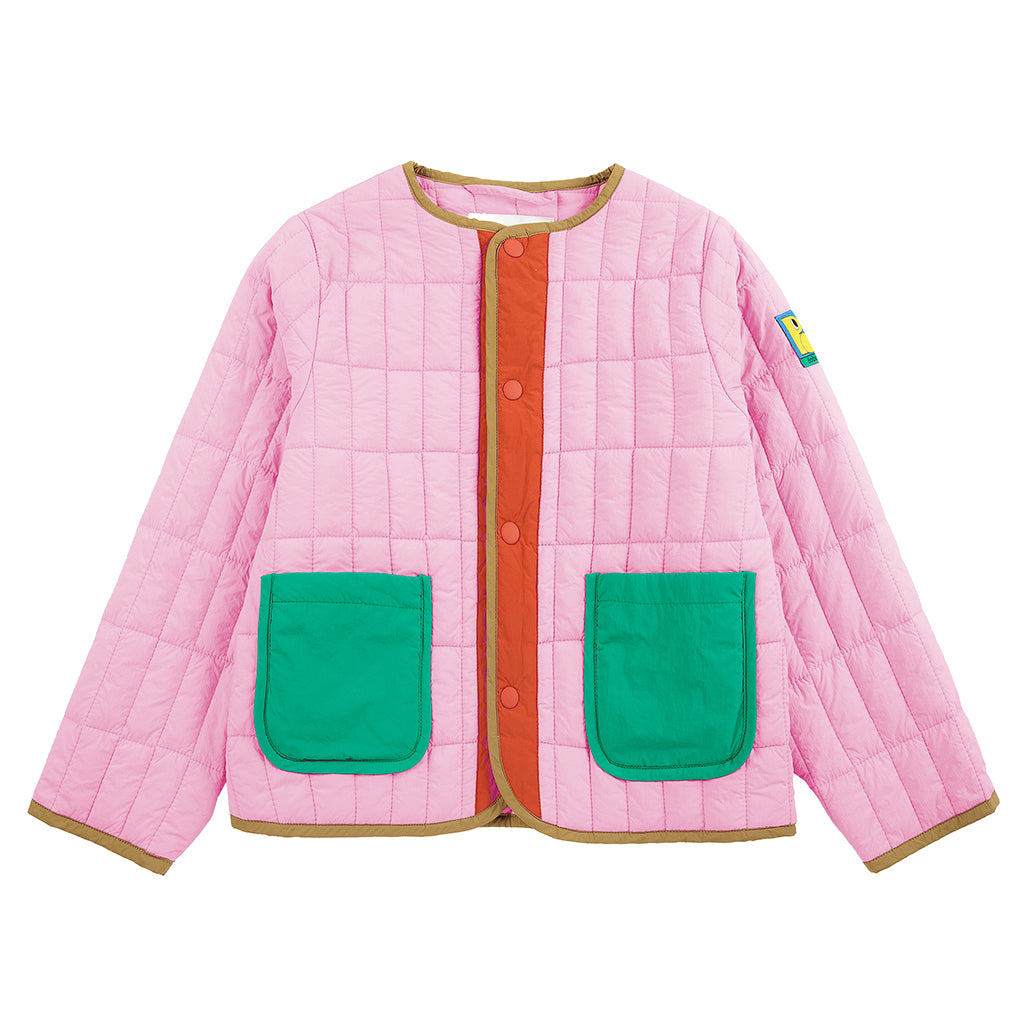 Bobo Choses Child Padded Jacket With Booo Bo Choses Tag Pink