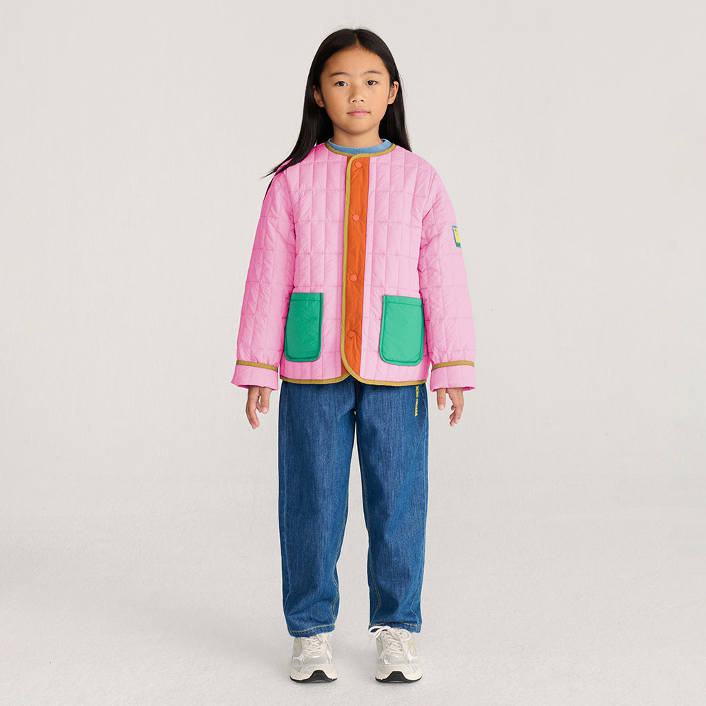Bobo Choses Child Padded Jacket With Booo Bo Choses Tag Pink