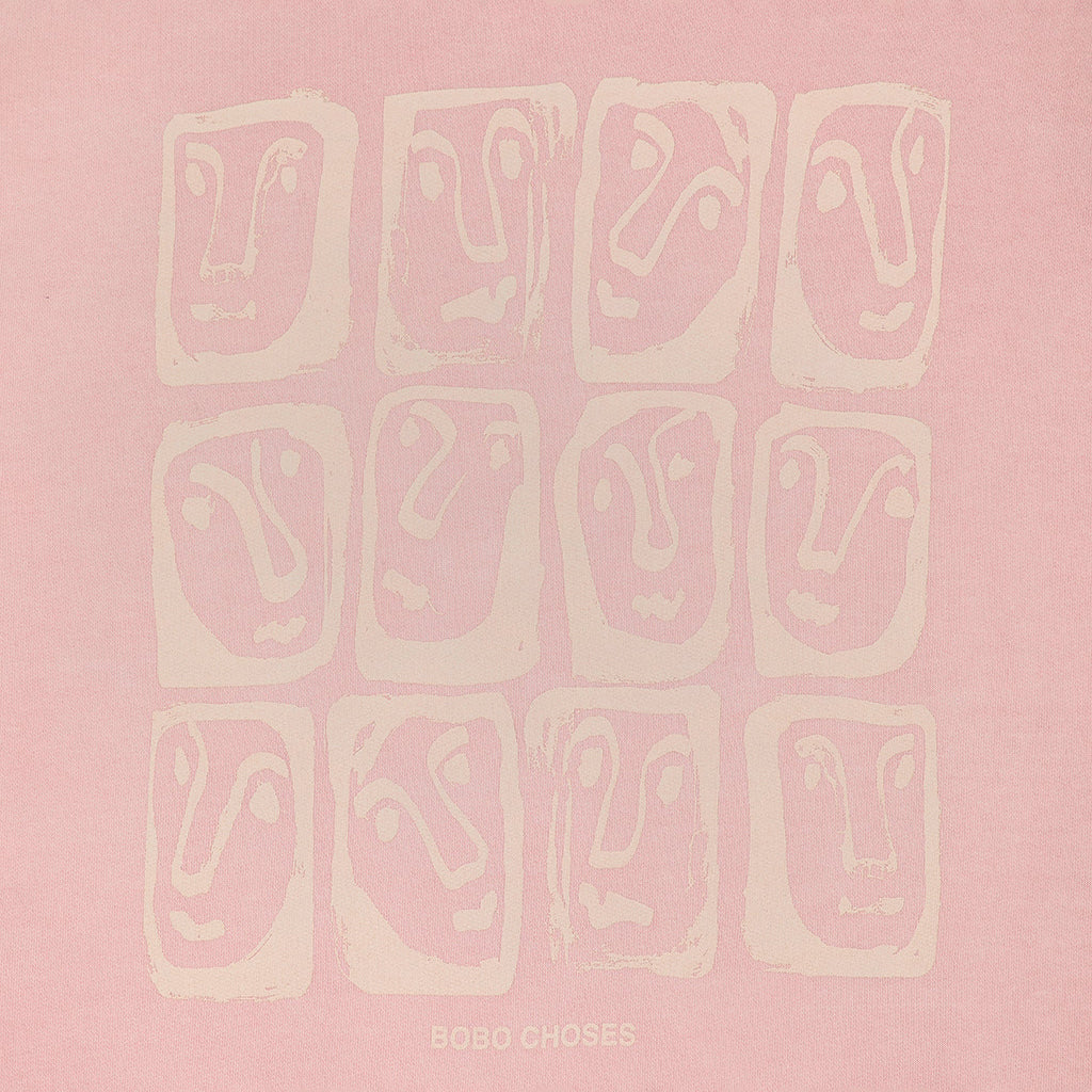 Bobo Choses Woman Sweatshirt Monster Moodboard Print Light Pink
