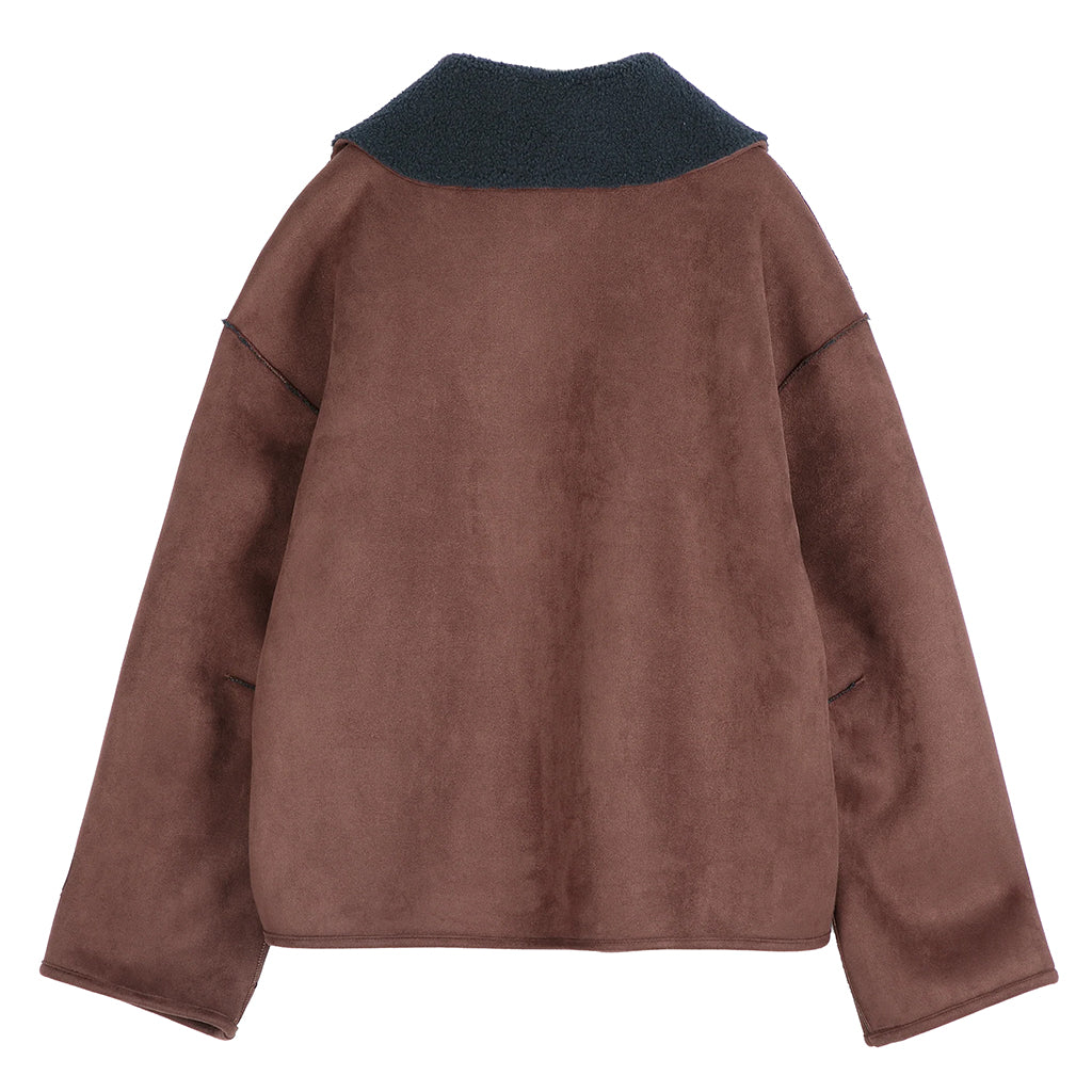 Bobo Choses Woman Reversible Teddy Jacket Dark Brown