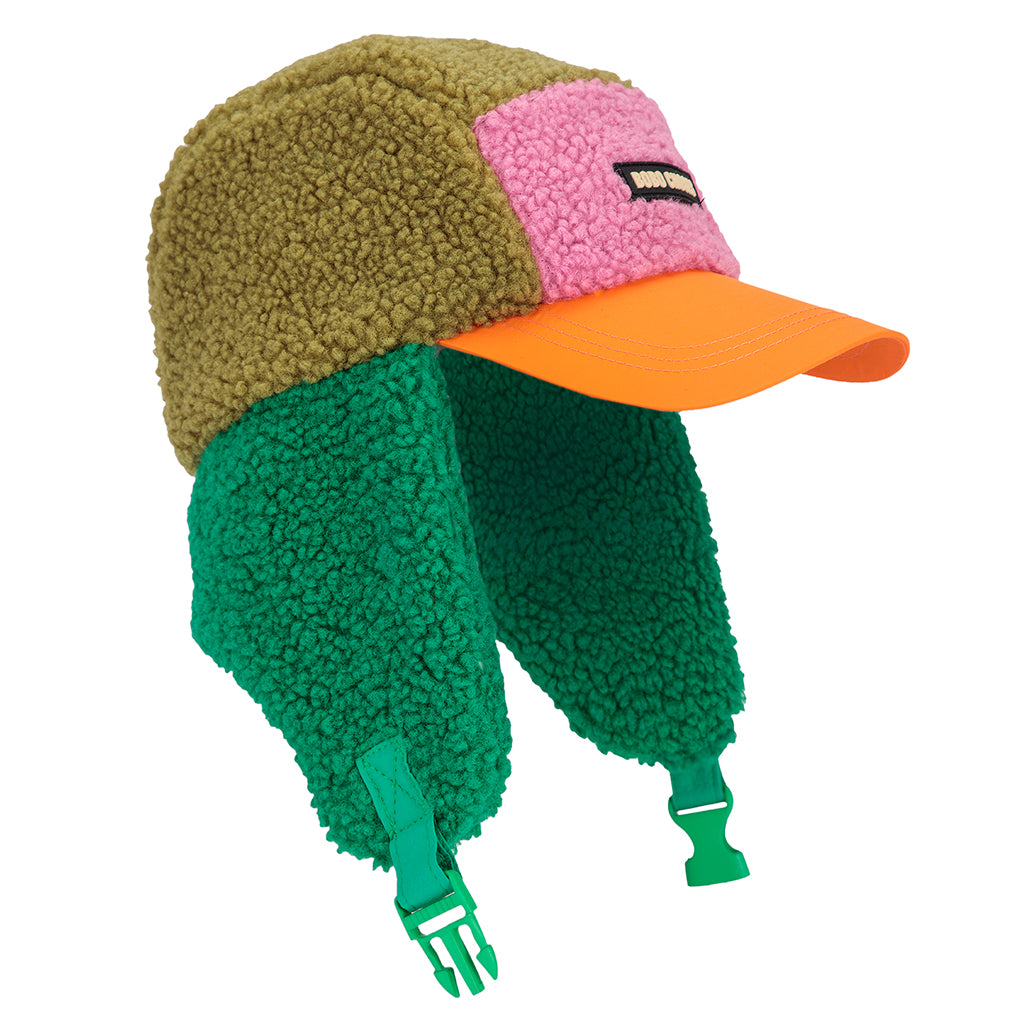 Bobo Choses Child Teddy Chapka Hat Colourblock Green