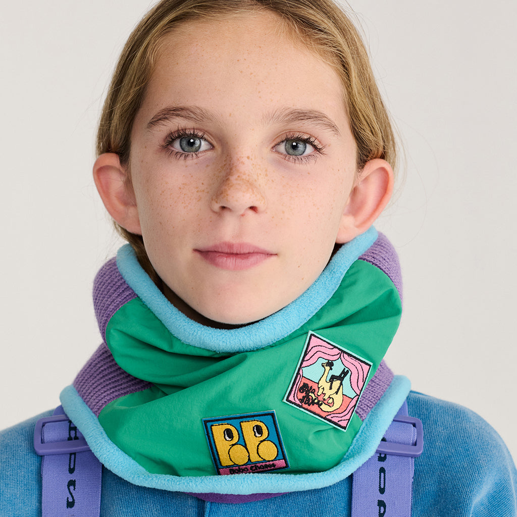 Bobo Choses Child Neck Warmer Scarf Colourblock Green